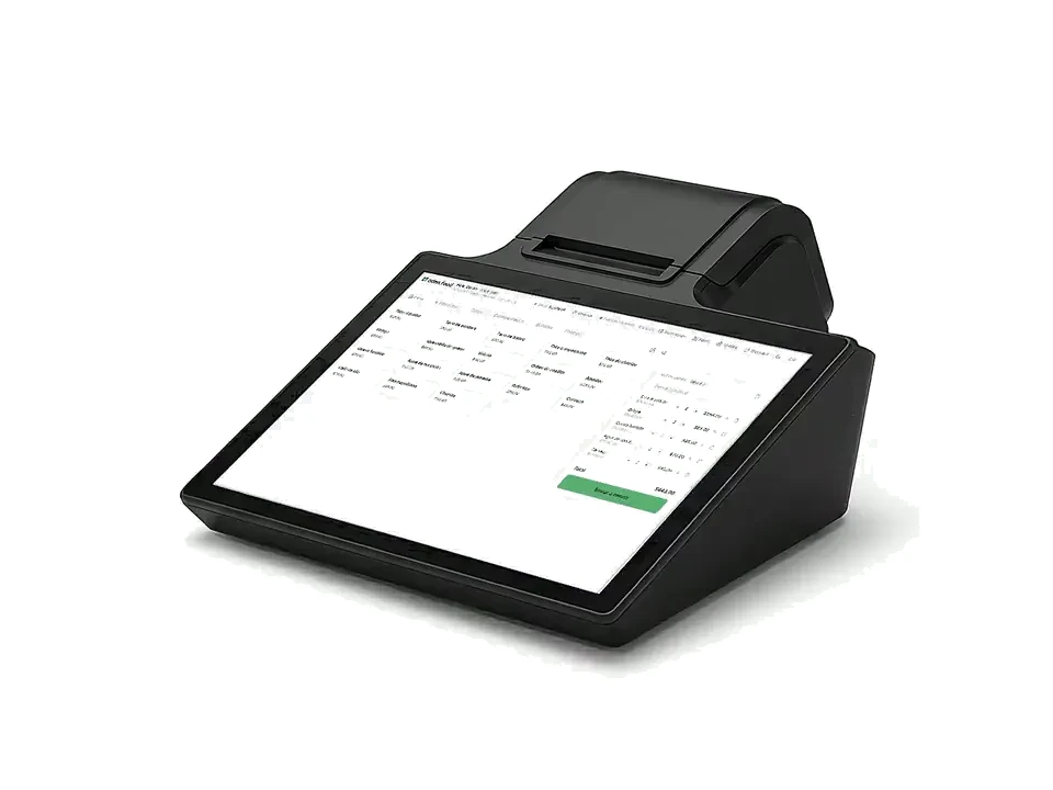 Compact terminal with a built-in receipt printer