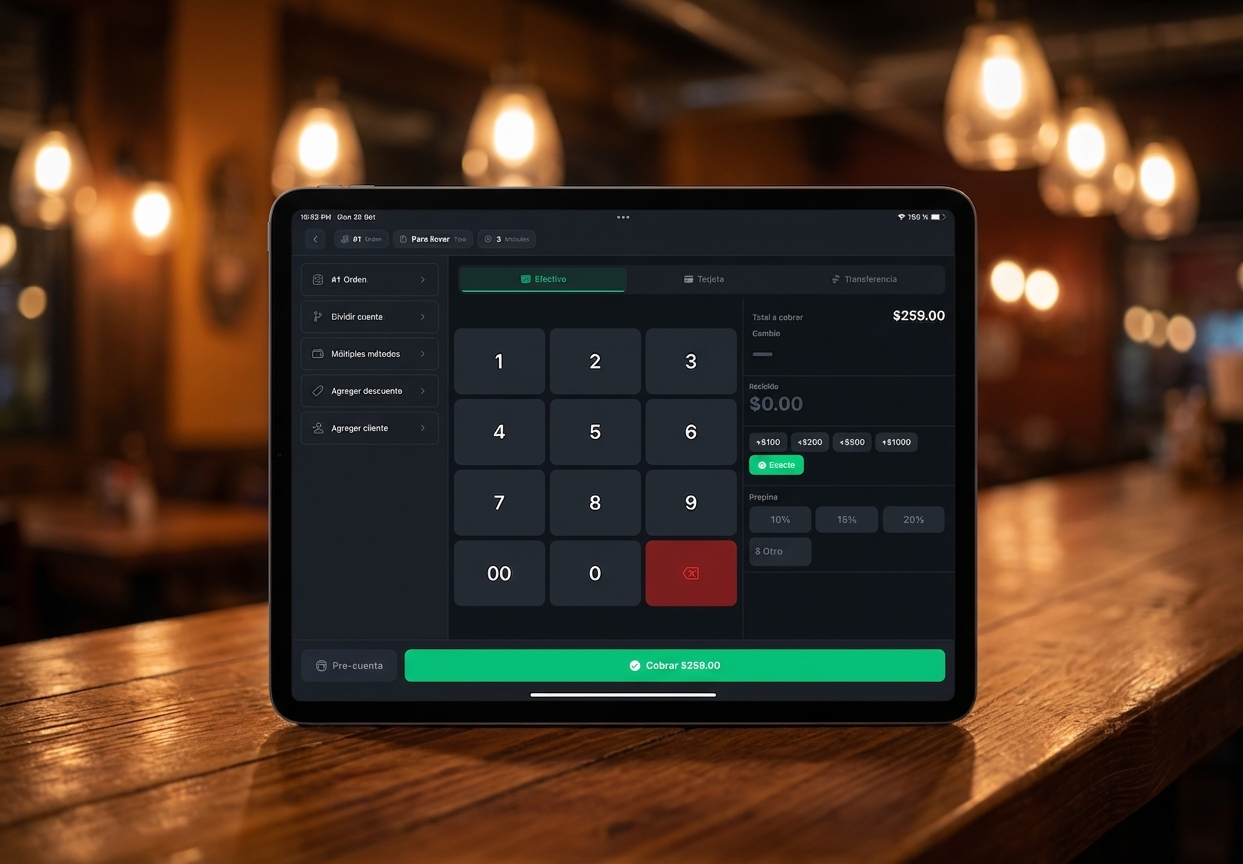 POS screen for order-taking